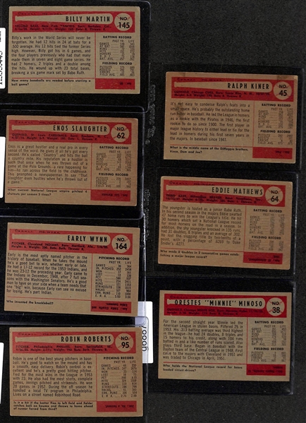 Lot of (88) 1954 Bowman Baseball Cards w. Robin Roberts