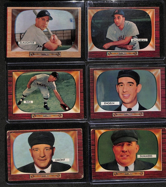 Lot of (185) Different 1955 Bowman Baseball Cards w. Early Winn, Roy Campanella