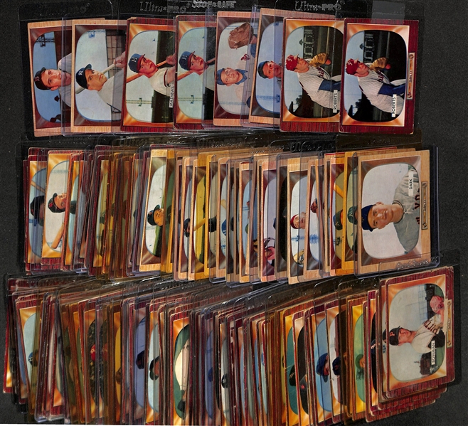 Lot of (133) Assorted 1955 Bowman Baseball Cards w. (2) Robin Roberts