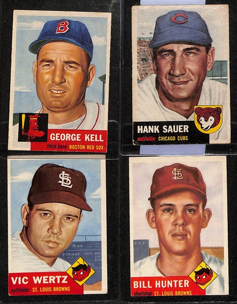 Lot of (39) 1953 Topps Baseball Cards w. George Kell (HOF)