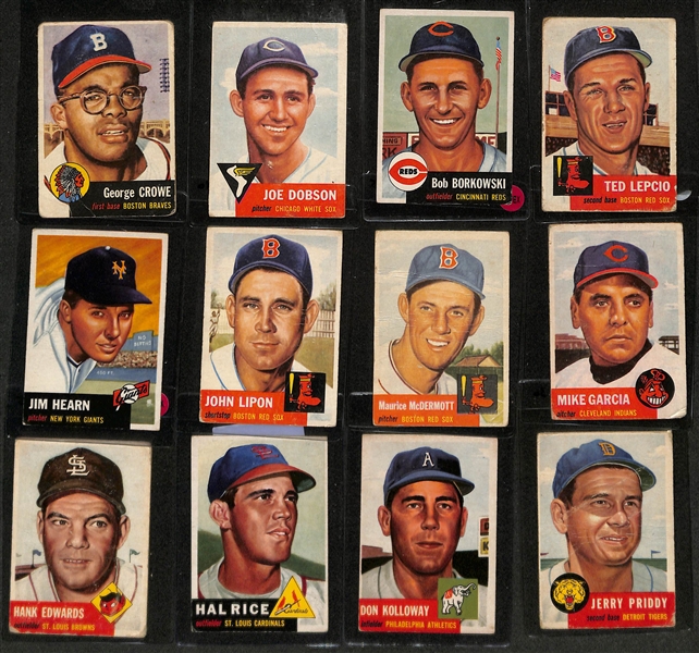 Lot of (39) 1953 Topps Baseball Cards w. George Kell (HOF)