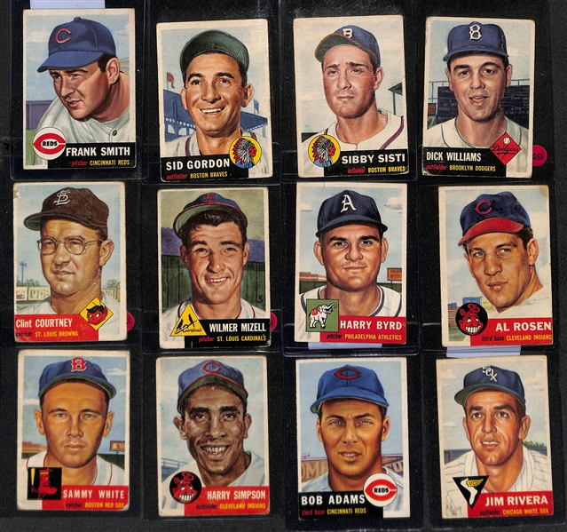 Lot of (39) 1953 Topps Baseball Cards w. George Kell (HOF)