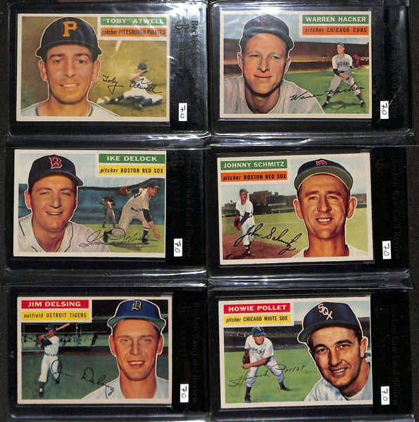 Lot of (18) BCRVC 1956 Topps Baseball Cards w.  Richie Ashburn BRCR 6.5