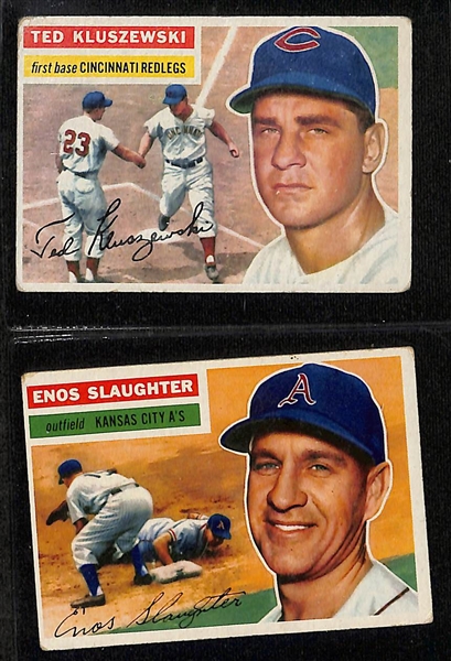 Lot of (62) 1956 Topps Baseball Cards w. William Harridge