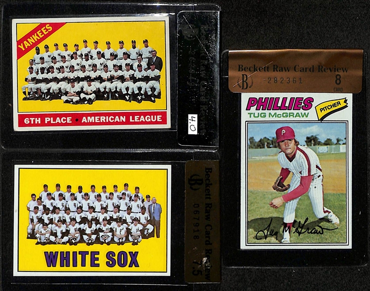 Lot of (18) 1958-77 Topps BRCR w. 1958 Eddie Mathews BCRV 3.5