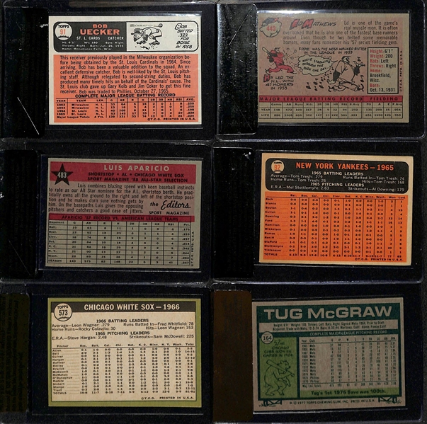 Lot of (18) 1958-77 Topps BRCR w. 1958 Eddie Mathews BCRV 3.5