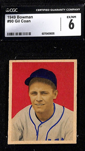 (4) 1949 Bowman CGC Graded Baseball Cards w. Bobby Thomson CGC 4