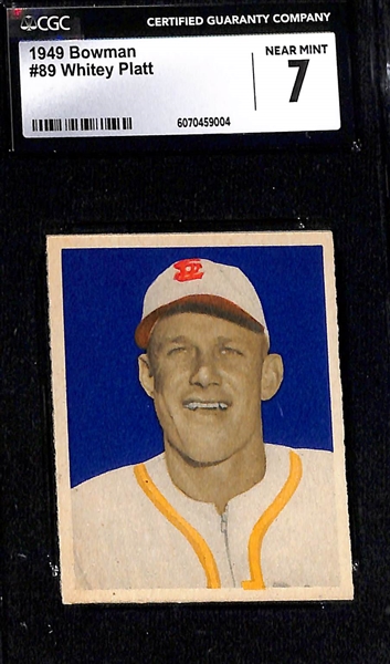 (4) 1949 Bowman CGC Graded Baseball Cards w. Bobby Thomson CGC 4