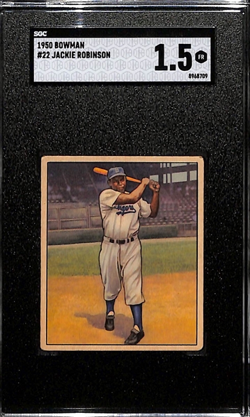 1950 Bowman Jackie Robinson SGC 1.5