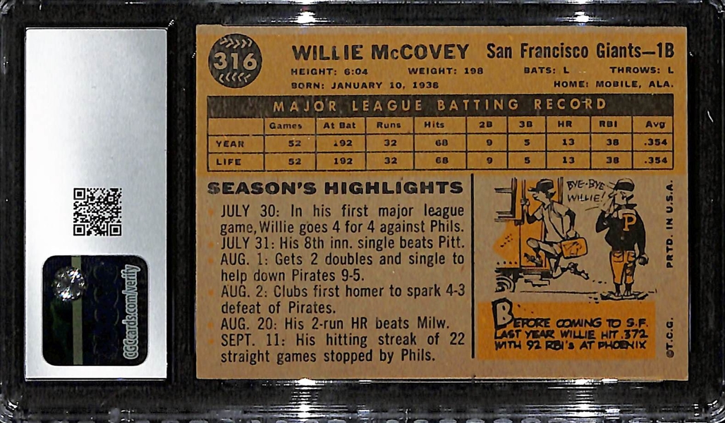 1960 Topps Willie McCovey #316 CGC 5 (HOF)