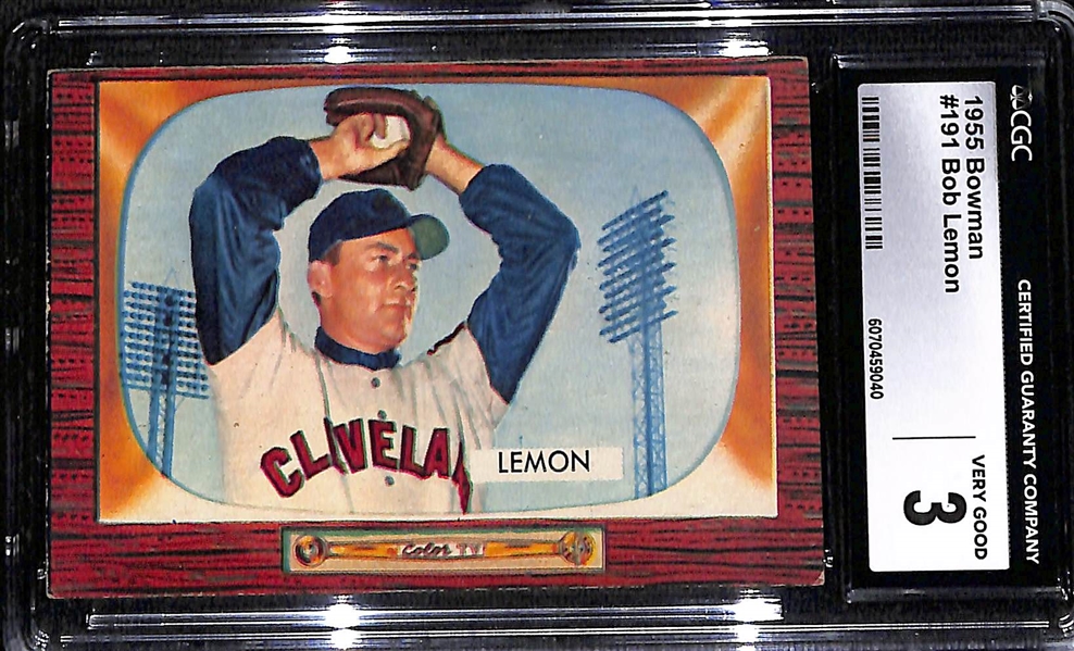 Lot of (6) CGC Graded 1955-61 HOFers Lot w. 1955 Bowman Al Kaline CGC 4.5 & 1962 Topps Gehrig/Ruth CGC 6.5