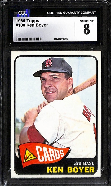 Lot of (3) 1965 Topps CGC Graded Baseball Cards w. Joe Morgan RC (HOF) CGC 4