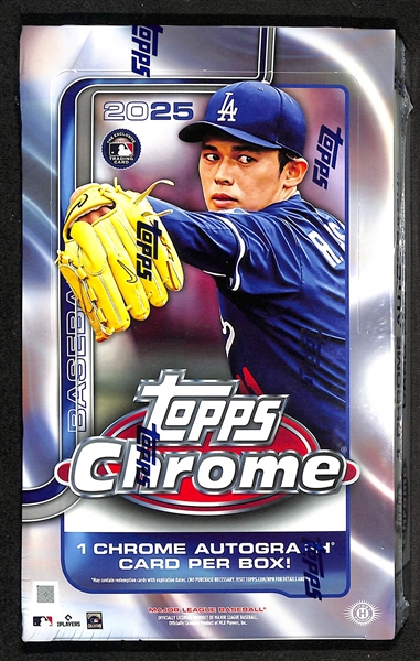 2025 Topps Chrome Baseball Factory Sealed Hobby Box
