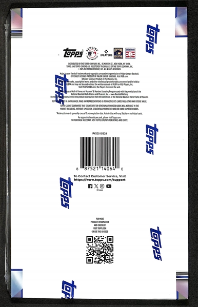 2025 Topps Chrome Baseball Factory Sealed Hobby Box