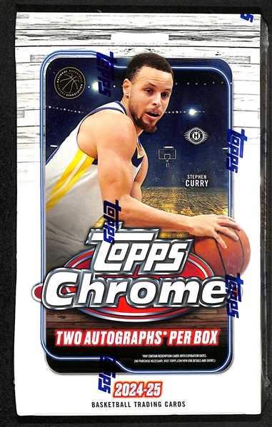Factory Sealed 2024/25 Topps Chrome Basketball Hobby Box