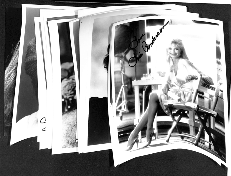 Lot of (19) Signed 8x10 Photos (many personalized) w. Lonnie Anderson & Cathy Lee Crosby (+JSA Auction Letter)