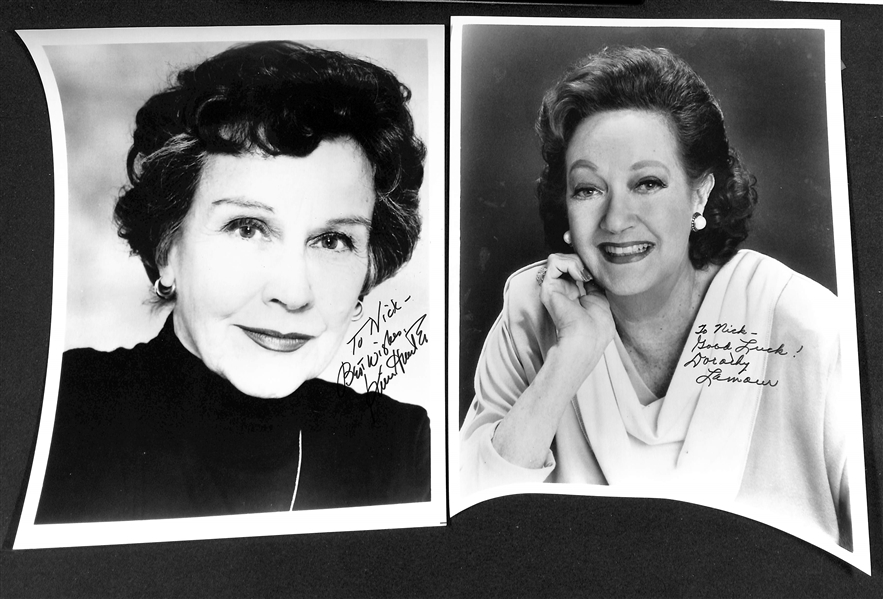 Lot of (19) Signed 8x10 Photos (many personalized) w. Lonnie Anderson & Cathy Lee Crosby (+JSA Auction Letter)