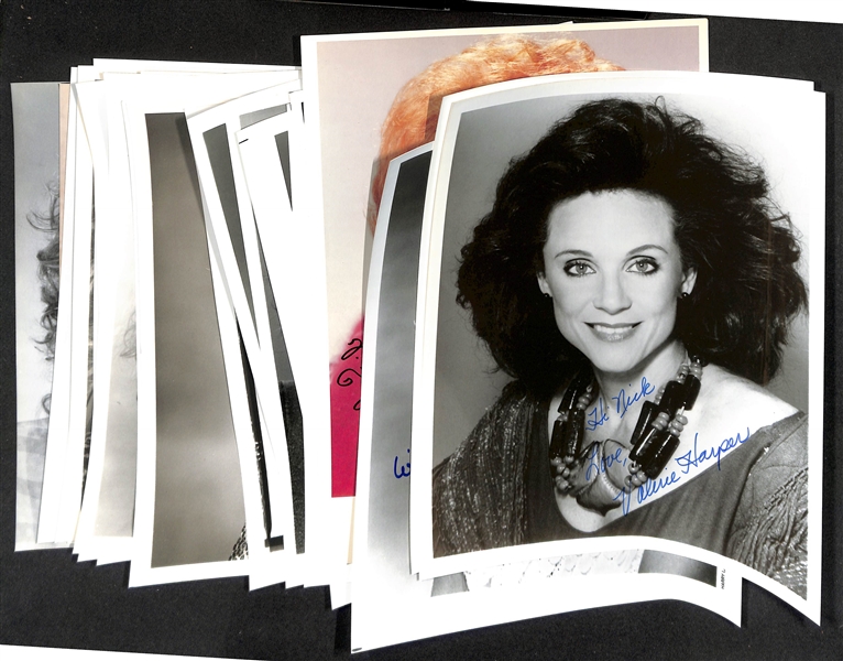 Lot of (25+) Signed 8x10 Photos w. Valerie Harper, Jean Smart, + (+JSA Auction Letter)