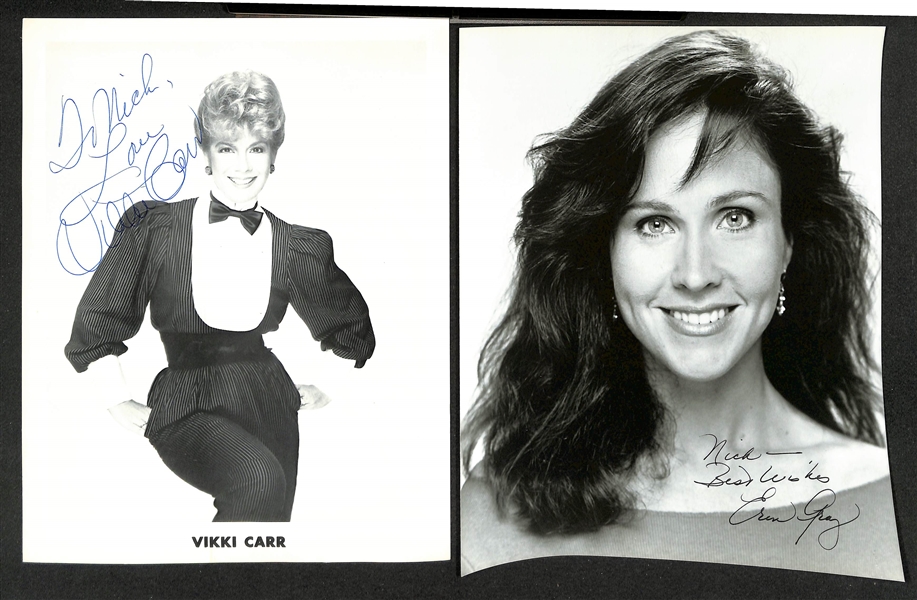 Lot of (24) Signed Photos (many personalized) w. Loni Anderson, Janet Leigh, (JSA Auction Letter)