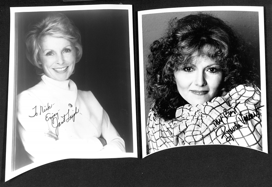 Lot of (24) Signed Photos (many personalized) w. Loni Anderson, Janet Leigh, (JSA Auction Letter)