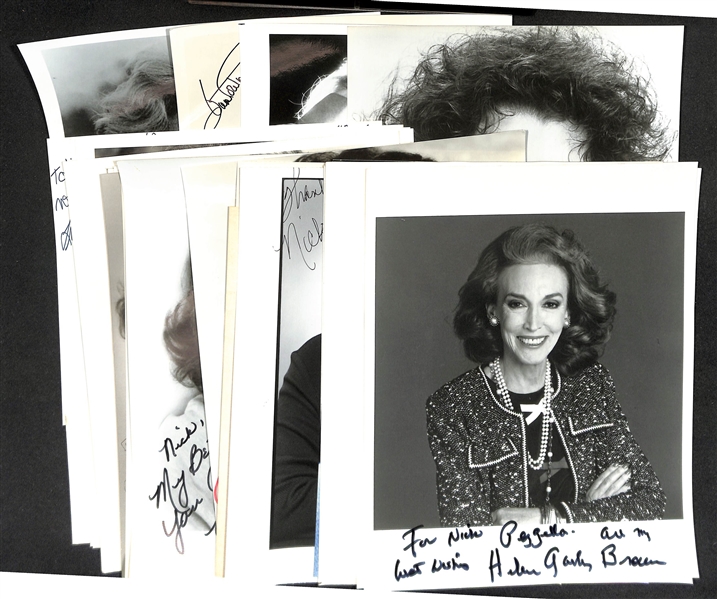 Lot of (30) Signed Photos (many personalized) w. Gena Davis (+JSA Auction Letter)
