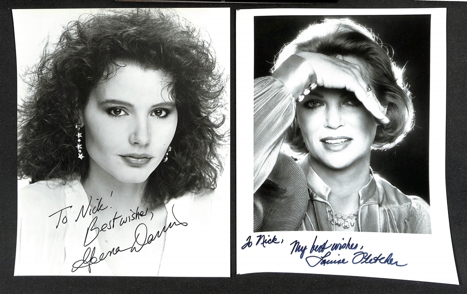 Lot of (30) Signed Photos (many personalized) w. Gena Davis (+JSA Auction Letter)