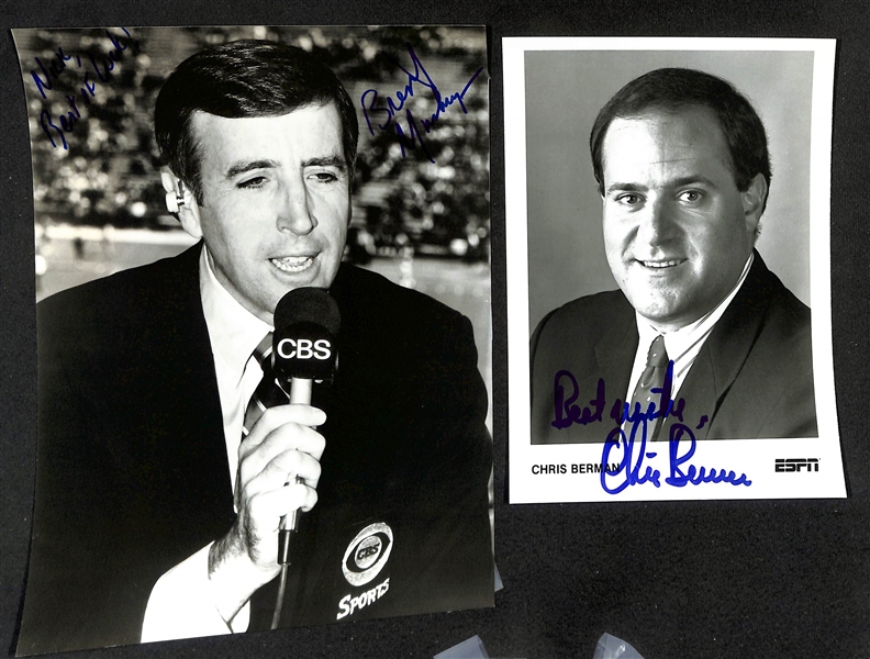 Lot of (21) Signed Sports Announcer Photos (many personalized) w. Vin Scully & Red Barber (JSA Auction Letter)