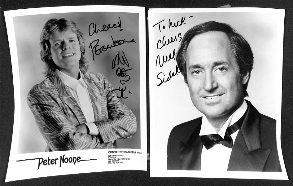 Lot of (20+) Signed Singers & Musician Photos (many personalized) w. Ted Nugent, Peter Noone, Neil Sedaka (JSA Auction Letter)