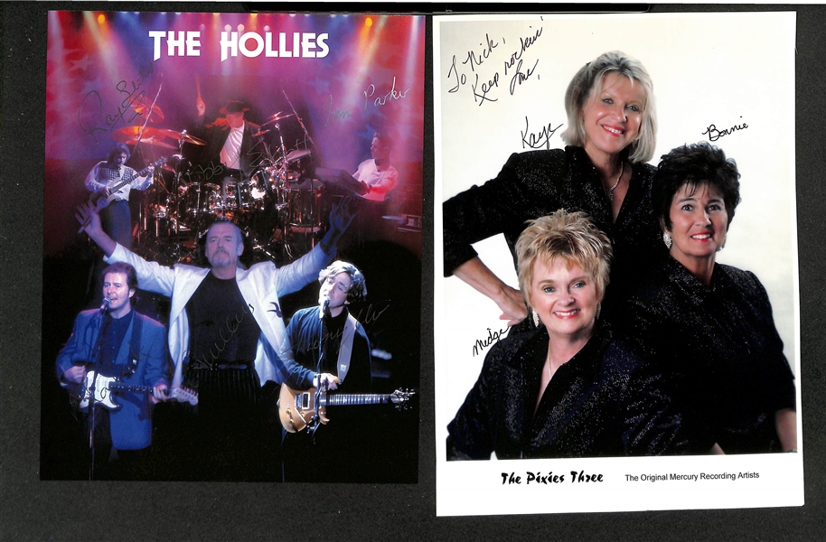 Lot of (15) Multi-Signed Band Member Photos (many personalized) w. Peter, Paul, and Mary & The Smothers Brothers (JSA Auction Letter)