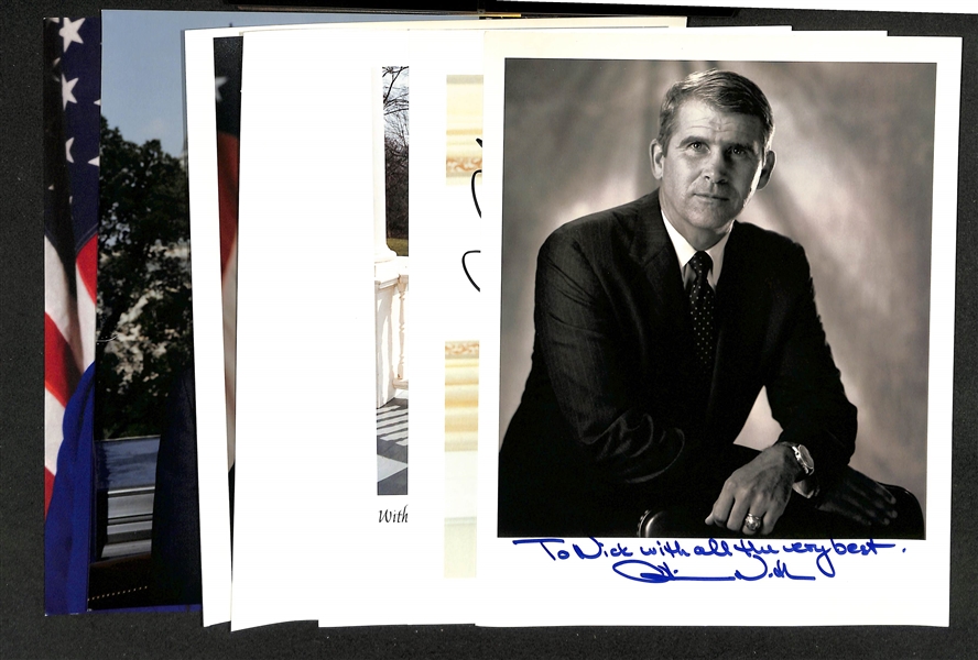 Lot of (7) Signed Photos w. Oliver North & Dan Quayle  (JSA Auction Letter)