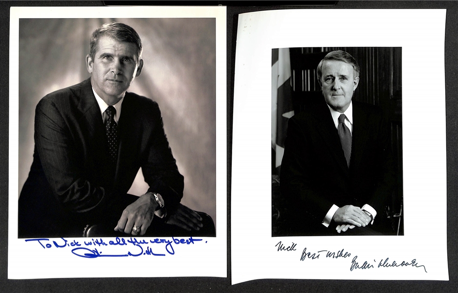 Lot of (7) Signed Photos w. Oliver North & Dan Quayle  (JSA Auction Letter)