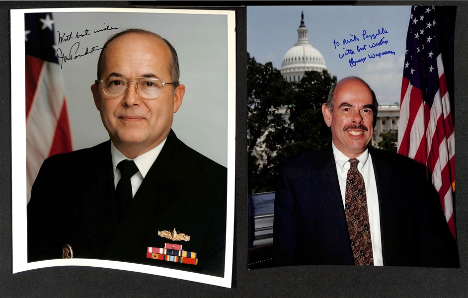 Lot of (7) Signed Photos w. Oliver North & Dan Quayle  (JSA Auction Letter)
