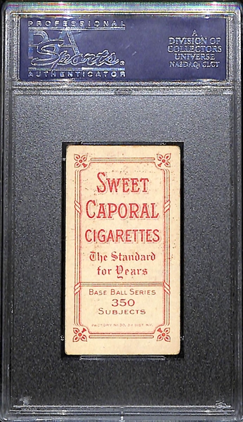 1909-11 T206 Sweet Caporal Ty Cobb (Portrait - Red Background) - 350 Subjects, Factory 30 - Graded PSA 2.5