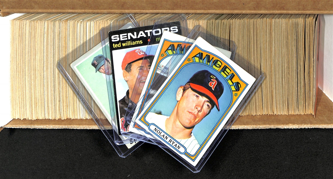 Lot of (500+) 1970-72 Topps Baseball Cards w.  1972 Nolan Ryan