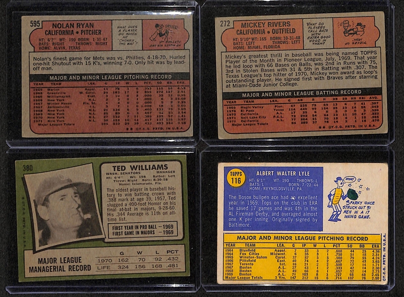 Lot of (500+) 1970-72 Topps Baseball Cards w.  1972 Nolan Ryan