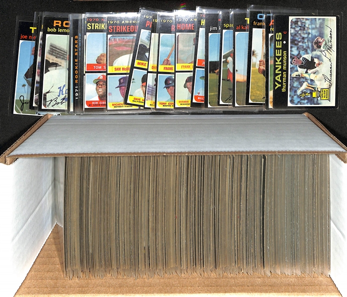 Lot of (300+) 1971 Topps Baseball Cards w. Thurmon Munson & Reggie Jackson