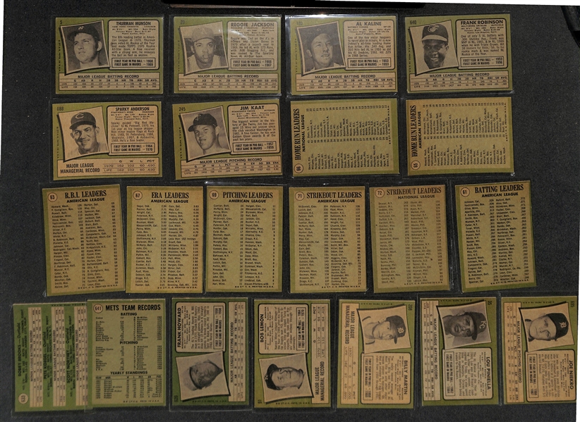 Lot of (300+) 1971 Topps Baseball Cards w. Thurmon Munson & Reggie Jackson