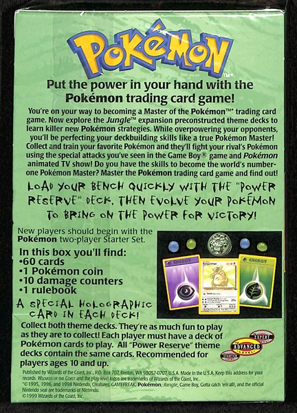 1999 Pokemon Power Reserve Jungle Theme Factory Sealed Deck