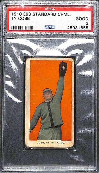 1910 E93 Standard Caramel (Lancaster, PA) Ty Cobb Graded PSA 2