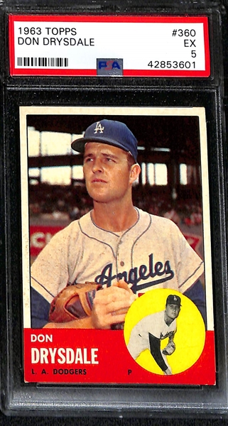 Lot of (7) 1960-2000 Graded Baseball and Football Cards w. 1960 Topps Sandy Koufax PSA 3
