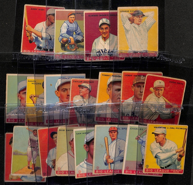 Lot of (19) 1933 Goudey Baseball Cards w. George Pipgras