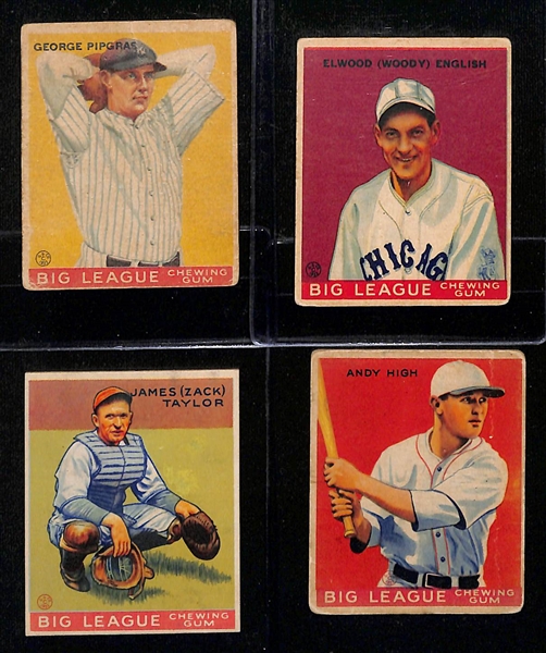 Lot of (19) 1933 Goudey Baseball Cards w. George Pipgras