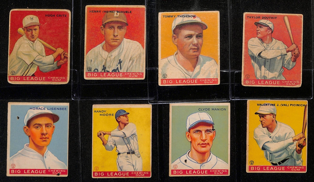 Lot of (19) 1933 Goudey Baseball Cards w. George Pipgras