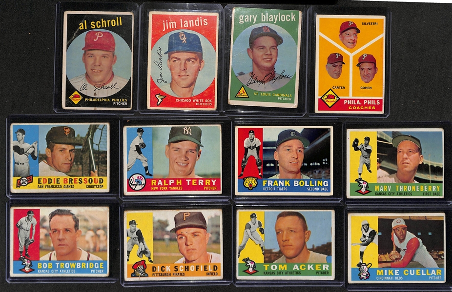 Lot of (63) 1959-61 Topps Baseball Cards w. 1959 Stan Musial