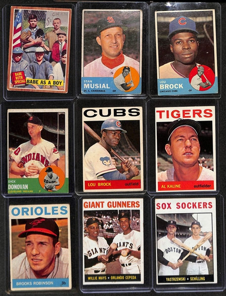 Lot of (46) 1962-1964 Topps Baseball Cards w. 1962 Warren Spahn