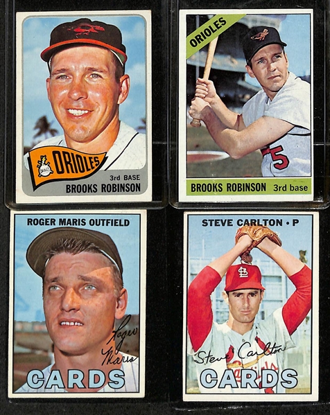 Lot of (33) 1965-71 Topps Baseball Cards w. 1965 Lou Brock & Roger Marris