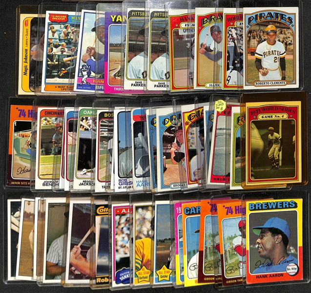 Lot of (40) 1972-1981 w. 1972 Roberto Clemente