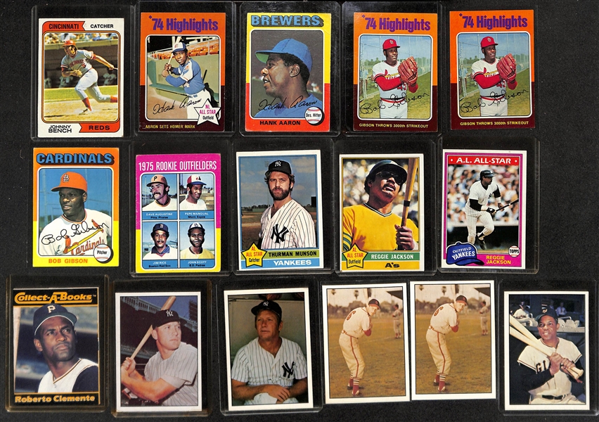 Lot of (40) 1972-1981 w. 1972 Roberto Clemente
