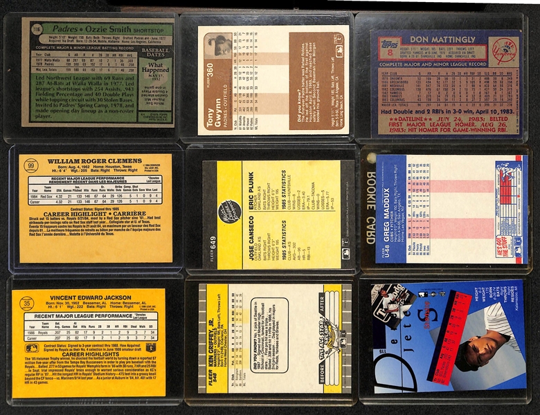 Lot of (20) 1979-1993 Rookie Baseball Cards w. 1979 Topps Ozzie Smith