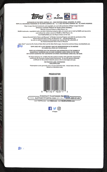 2021 Topps Update Series Factory Sealed Baseball Hobby Box